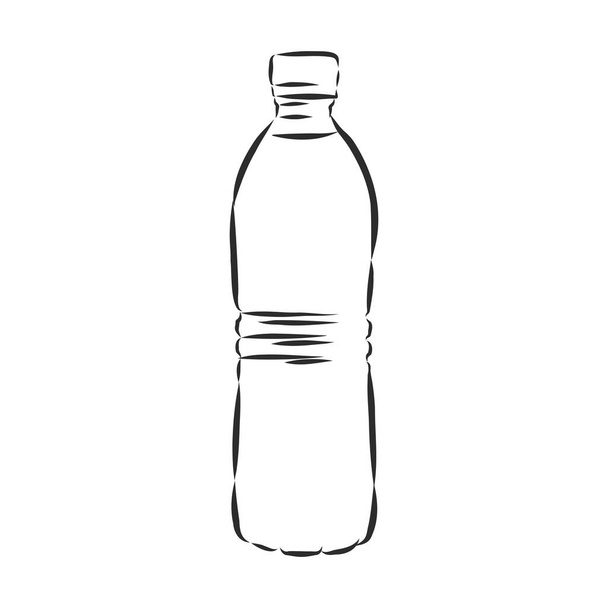 Vector solo boceto botella de plástico de agua
 - Vector, Imagen