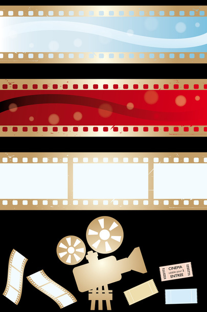 film banners en parafernalia - Vector, afbeelding