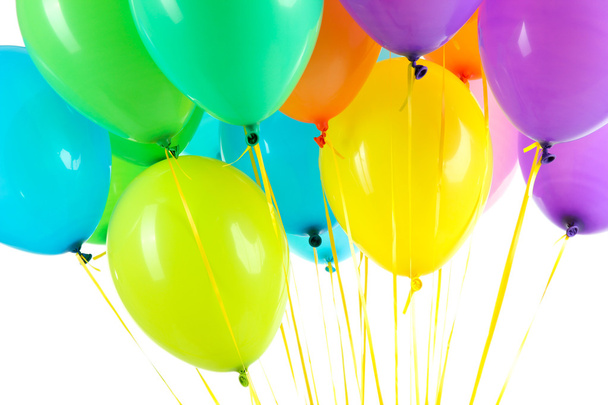 Colorful balloons isolated on white - Foto, Imagen