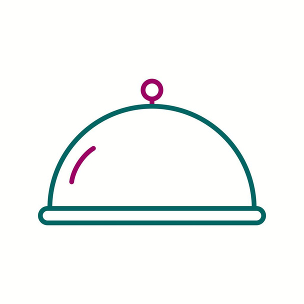 Unique Covered food Vector Line Icon - Vector, Image