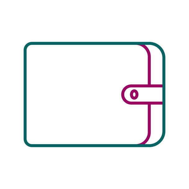 Einzigartiges Wallet Vector Line Icon - Vektor, Bild