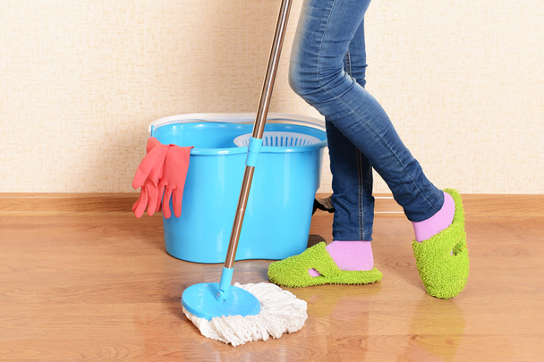 House cleaning with mop - Photo, Image