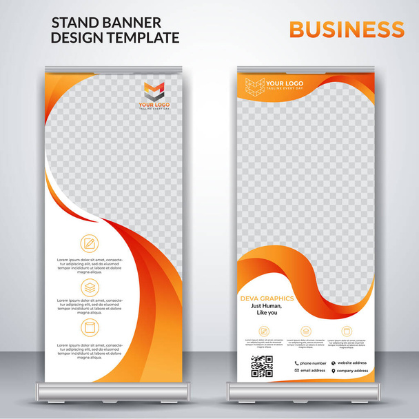 Diseño de banner roll up de negocios - vector
 - Vector, Imagen