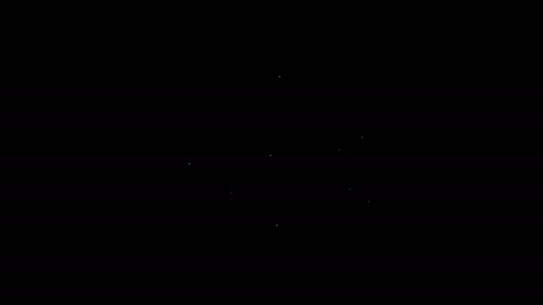 Línea blanca Icono de bola de papel arrugado aislado sobre fondo negro. Animación gráfica de vídeo 4K
 - Imágenes, Vídeo