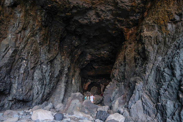 People in the Caves of Ajuy - Fuerteventura - Spain. October 2019 - Photo, Image