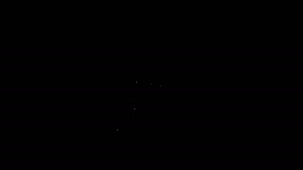 Línea blanca Rollo de icono de heno aislado sobre fondo negro. Animación gráfica de vídeo 4K
 - Imágenes, Vídeo