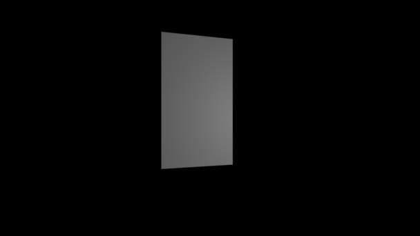 Obdélník otočit vodorovně animace 3d na černém pozadí - Záběry, video
