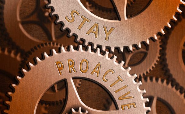 Text sign showing Stay Proactive. Conceptual photo Taking own decision to go ahead of anticipated events. - Photo, Image