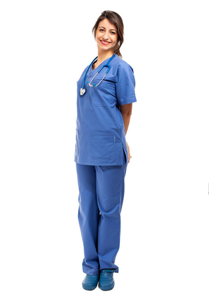Female doctor isolated on white background  - Фото, изображение