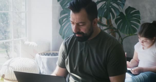 Man having video call in bedroom - Кадри, відео