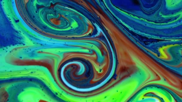 Très belle encre abstraite couleur galactique peinture liquide concept arrière-plan texture vidéo
. - Séquence, vidéo