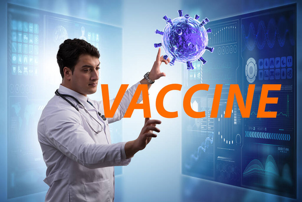 Homme médecin travaillant sur le vaccin coronavirus covid-19
 - Photo, image