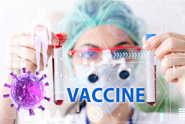 Coronavirus covid-19 vaccine development concept - Valokuva, kuva