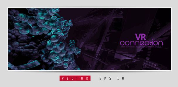 Vector banner háttér elvont technológia digitális hi tech koncepció készen áll a honlapon - Vektor, kép