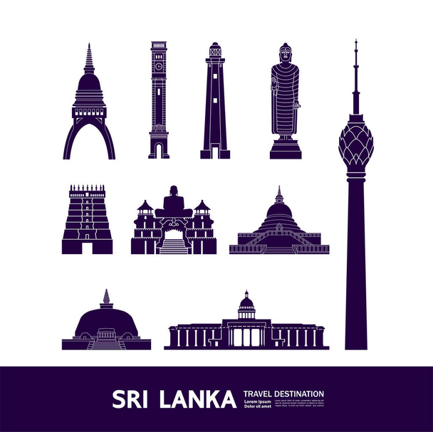 Sri Lankan matkakohde grand vektori kuva
.  - Vektori, kuva