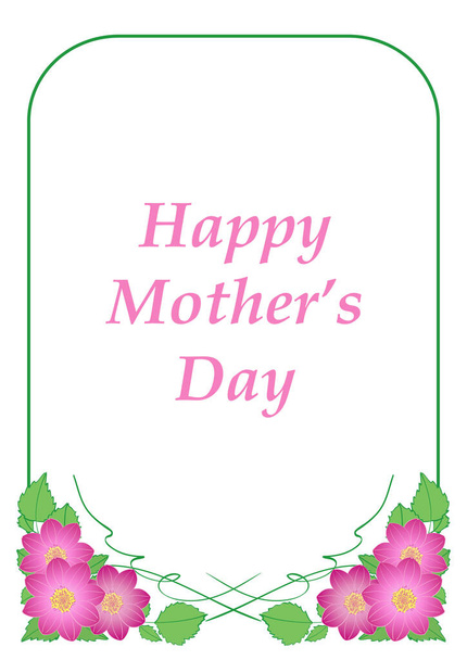feliz día de la madre - tarjeta de felicitación vectorial con flores
 - Vector, Imagen