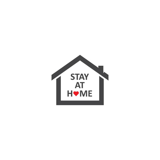 stay at home, during corona virus global pandemic logo vector icon design
 - Вектор,изображение