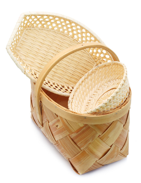 Wattled baskets isolated - Photo, Image