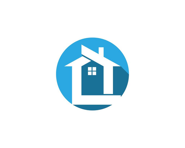 Нерухомість і будівництво домашнього логотипу Векторний шаблон
 - Вектор, зображення