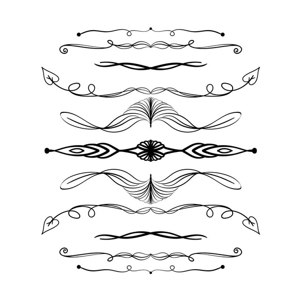 Set de viñetas dibujadas a mano. Elementos vectoriales decorativos para el diseño
 - Foto, Imagen