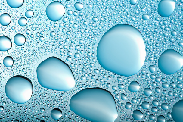 Agua azul gotas fondo - Foto, imagen