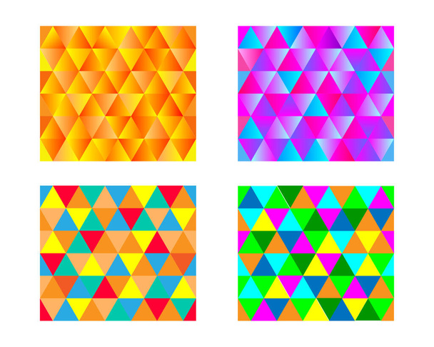 Abstraktes Dreieck Hintergrund Vollfarb-Vektor - Vektor, Bild