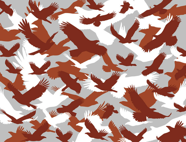 Background of seamless eagle camouflage pattern - Fotoğraf, Görsel
