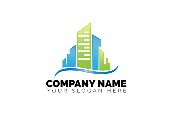 Conception du logo d'une société immobilière et de logement - Vecteur, image
