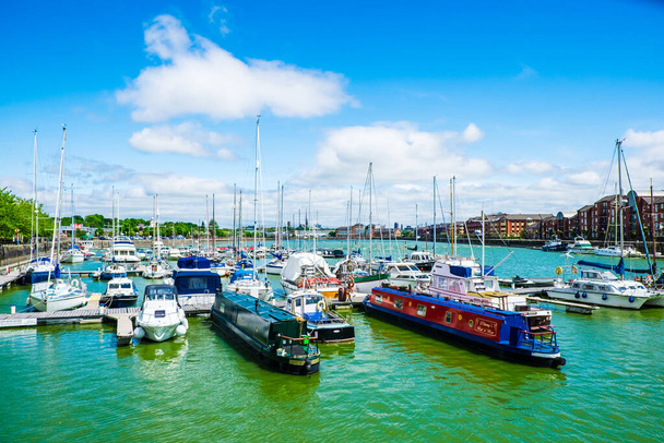 UK Preston June 1 2016 Preston Riversway Docklands on a beautiful sunny summers day - Фото, изображение