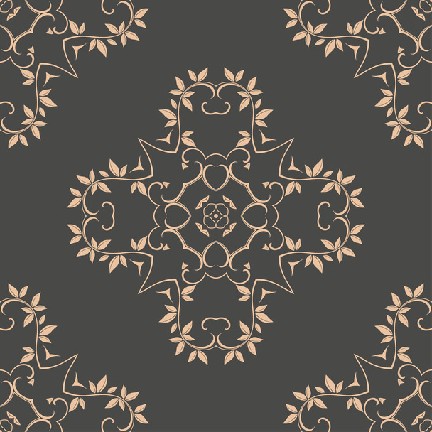 Naadloze achtergrond met ornament. Behang patroon - Vector, afbeelding