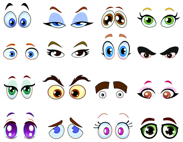 Olhos de desenhos animados - Vetor, Imagem