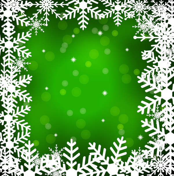 festive christmas background with snowflakes - Вектор,изображение
