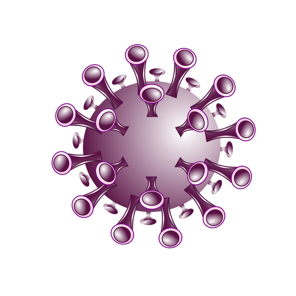 korona virus ilustrátor izolované na bílém pozadí - Fotografie, Obrázek