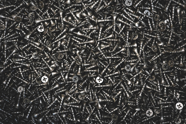 Set of iron screws close up  - Photo, Image