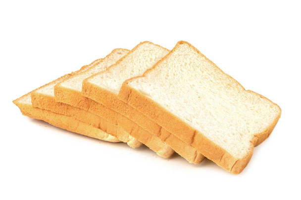 Kawałek chleba izolowany na białym tle - Zdjęcie, obraz