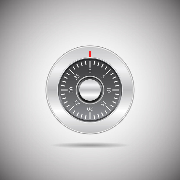 Lock of safe icon on white background - Vector, Image