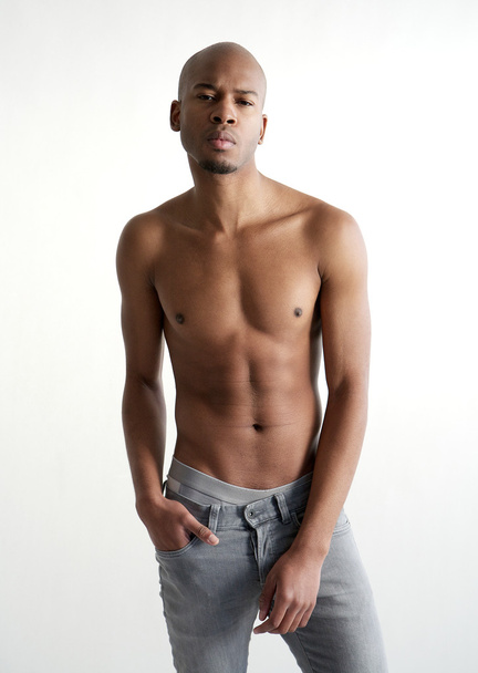 Male fashion model posing with no shirt - Foto, Imagem