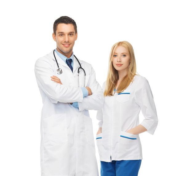 Two young attractive doctors - Foto, afbeelding
