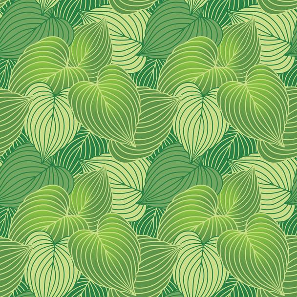 ギボウシの葉 Pattern_Green - ベクター画像
