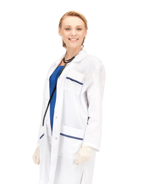 Smiling female doctor with stethoscope - Photo, image