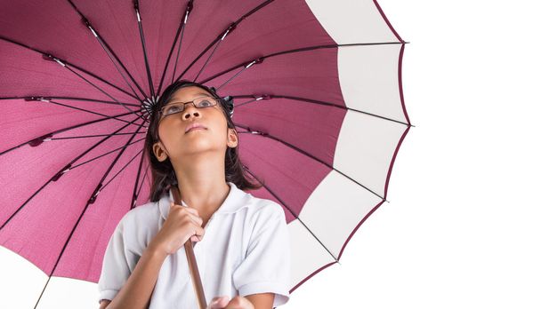 Little Girl and Umbrella - Photo, Image