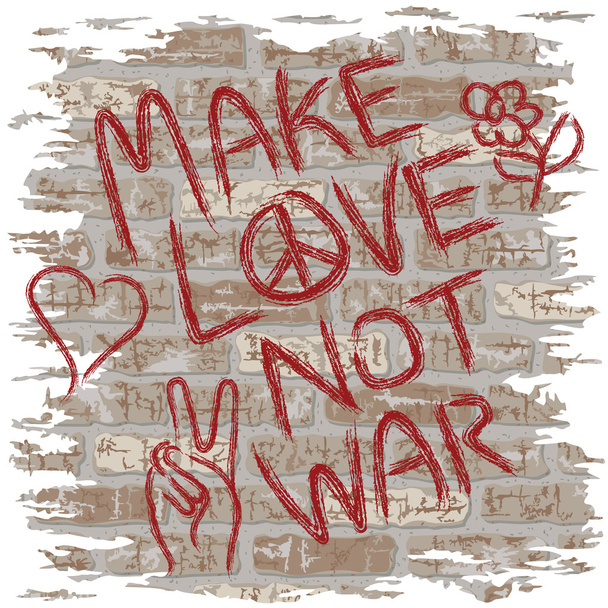 kochać nie wojny - Wektor, obraz