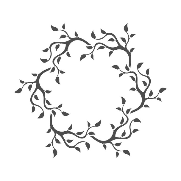 Floral icon on white background  - Vector, afbeelding
