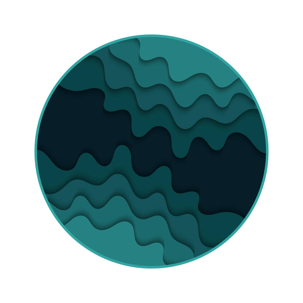Yeşil dalgalar soyut modern arkaplan  - Vektör, Görsel