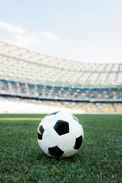 Soccer Ball On Grassy Football Pitch At Free Stock Photo and Image