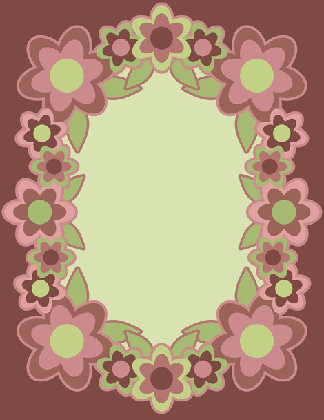Retro Flower Frame - Vecteur, image