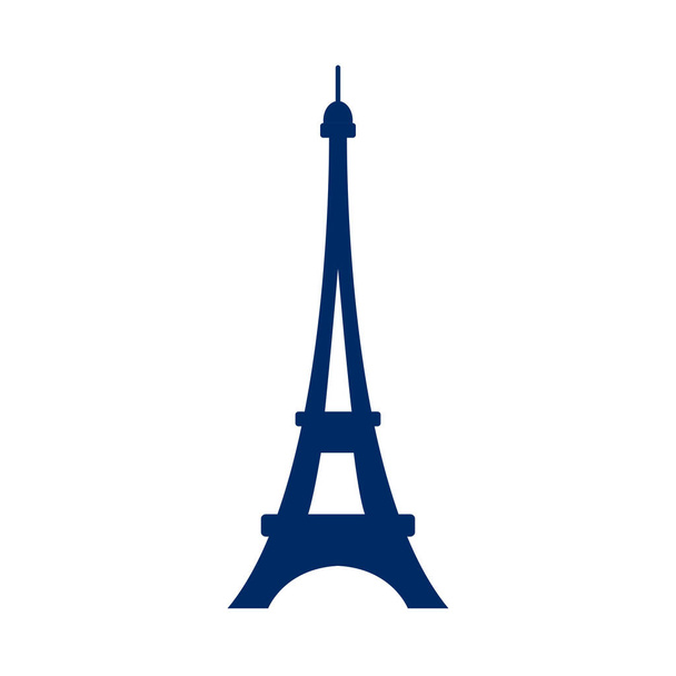 Bastille Günü konsepti, Eyfel Kulesi simgesi, düz stil - Vektör, Görsel