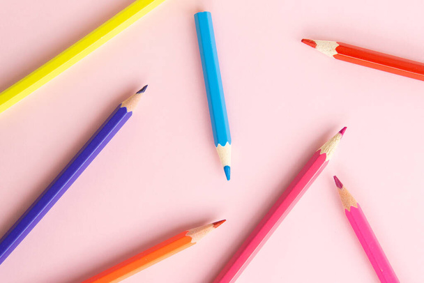 Pattern of colorful pencils. - Fotó, kép