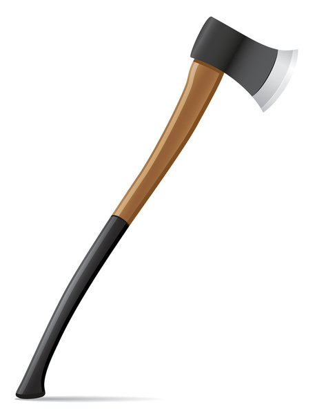tool axe with wooden handle vector illustration - Vektör, Görsel