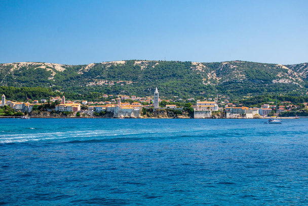 Picturesque coastal view of Rab town on Rab island in Croatia - Photo, Image